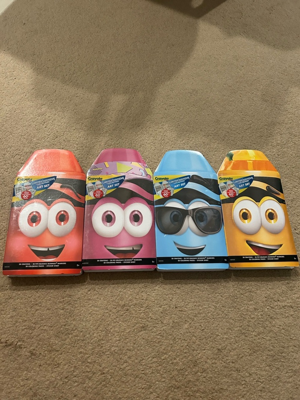 Crayola Retired Colors Art Set - ALL FOUR - Angie, Mully, Blizz, Dan D